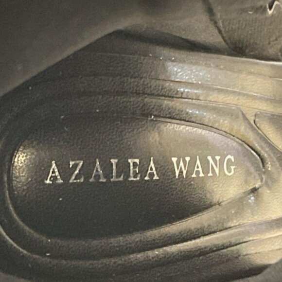Azalea Wang Dippin Dot Sandal Boot – Black Stretch, Sculptural Heel, Size 8.5 - Picture 10 of 11
